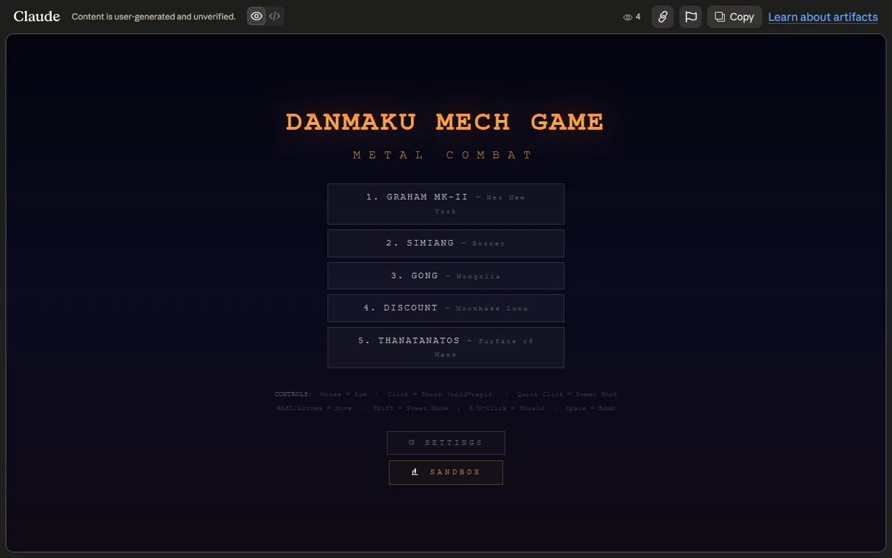 Danmaku Mech Game preview